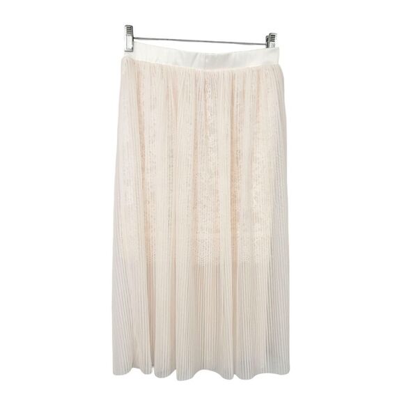 New Victoria's Secret Micro Pleat Sheer Mesh and Lace Skirt in Ballet Pink Small - Picture 6 of 12